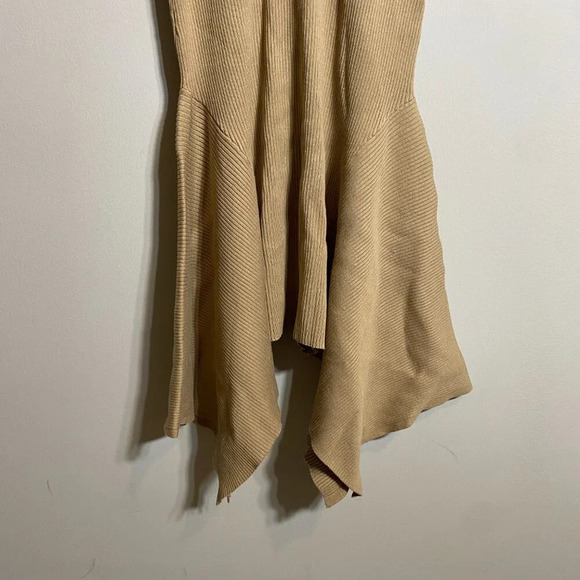 NWT Anthropologie Mock Neck Midi Dress Women's Small Cedar Tan Sleeveless Knit - Picture 10 of 16
